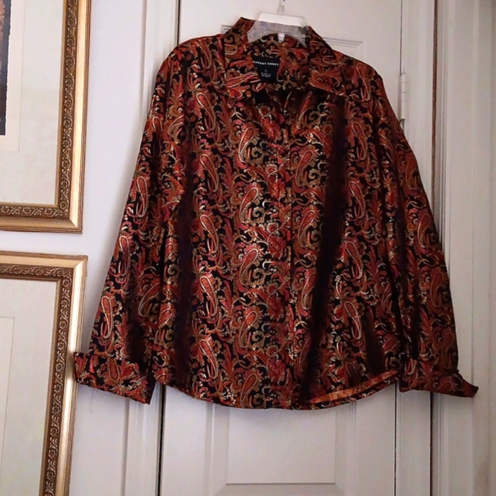 Robert Louis Vintage Paisley Blouse, size L